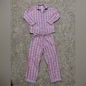 Lanz of Salzburg vintage red, white, blue floral pajama set size S